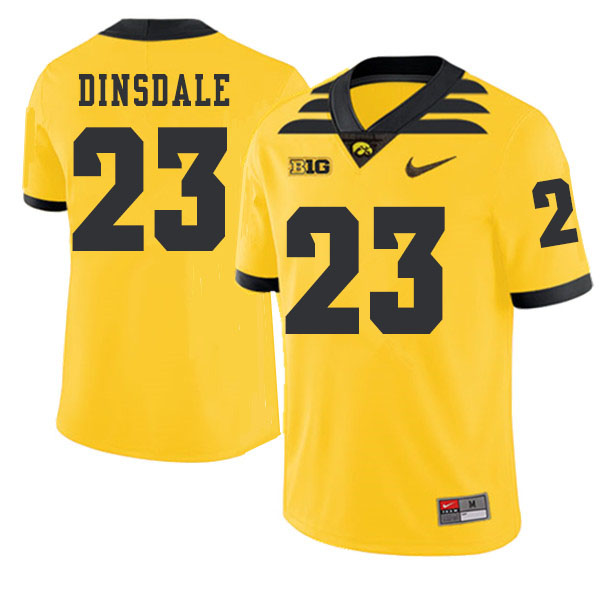 2019 Men #23 Gavin Dinsdale Iowa Hawkeyes College Football Alternate Jerseys Sale-Gold - Click Image to Close